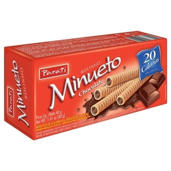 Rolinho Wafer Minueto Chocolate Parati 40g