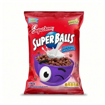 Cereal Matinal Super Balls Chocolate Superbom 200g