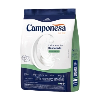 Leite Em Pó Camponesa Desnatado Instantaneo 500g