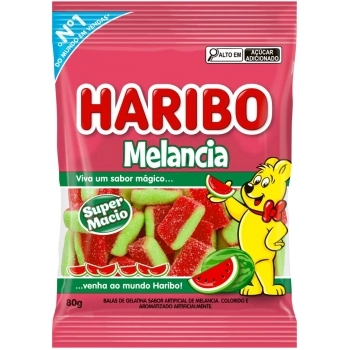Bala Haribo Gel Melancia 80g