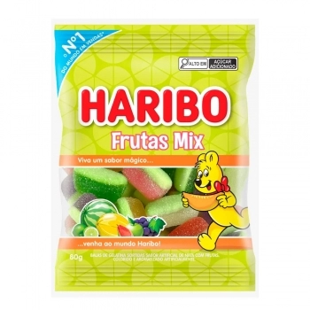 Bala Haribo Gel Frutas Mix 80g