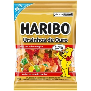 Bala Haribo Gel Ursinhos De Ouro 80g
