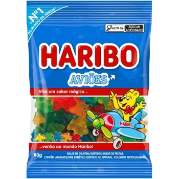 Bala Haribo Gel Aviões 80g