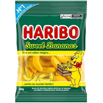 Bala Haribo Gel Sweet Bananas 80g