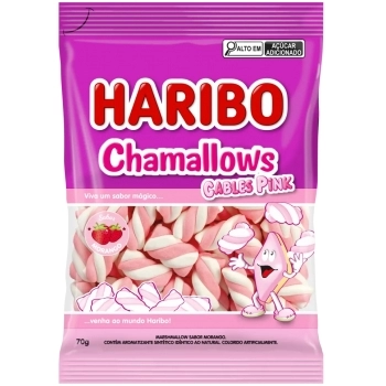 Chamallows Cables Pink Haribo 70g