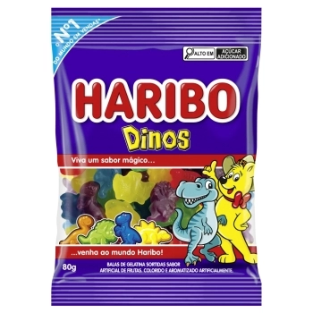 Bala Haribo Gel Dino 80g