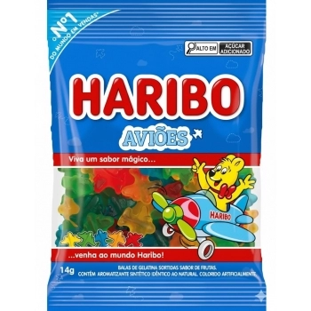 Bala Haribo Gel Mini Avioes 12X14G