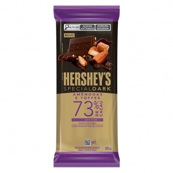 Chocolate Special Dark 73% Toffee&Amêndoas Hershey's 80g