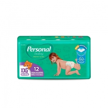 Fralda Personal Baby Protect & Sec Abre & Fecha Jumbinho XXG Com 12 und