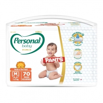 Fralda Personal Baby Premium Pants Hiper M Com 70 und