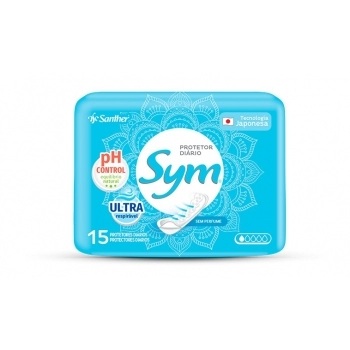 Protetor Diário Sym Sem Fragrância Com 15 Und