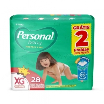 Fralda Personal Baby Protect & Sec Abre & Fecha Mega XG Lv28/Pg26