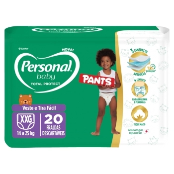 Fralda Personal Baby Total Protect Pants Jumbo XXG Com 20 und