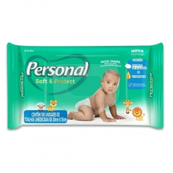 Toalha Umedecida Personal Baby Soft & Protect Com 100 und