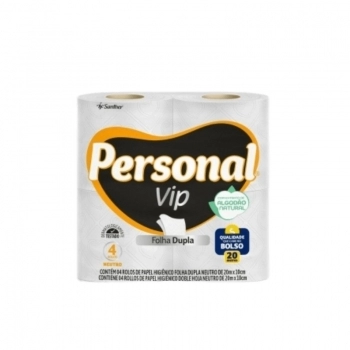 Papel Higiênico Personal Vip Folha Dupla Neutro 04X20m