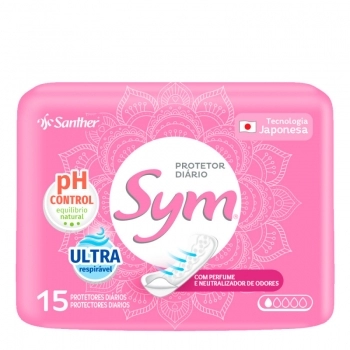 Protetor Diário Sym Com Fragrância Com 15 Und