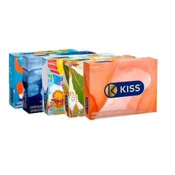 Lenço Facial Kiss Folha Dupla Com 50 und