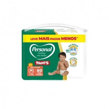 Fralda Personal Baby Total Protect Pants Hiper M Com 80 und