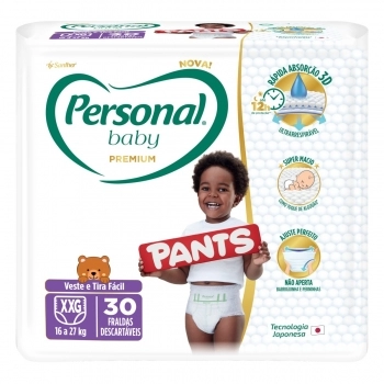 Fralda Personal Baby Premium Pants Mega XXG Com 30 und