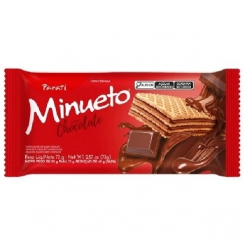 Biscoito Wafer Minueto Chocolate Parati 73g
