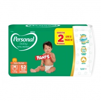 Fralda Personal Baby Total Protect Pants Mega M Com 52 und