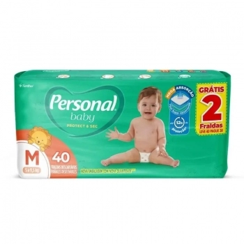 Fralda Personal Baby Protect & Sec Abre & Fecha Mega M Lv40/Pg38