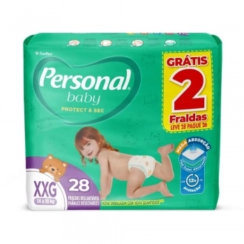 Fralda Personal Baby Protect & Sec Abre & Fecha Mega XXG Lv28/Pg26