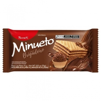 Biscoito Wafer Minueto Brigadeiro Parati 73g
