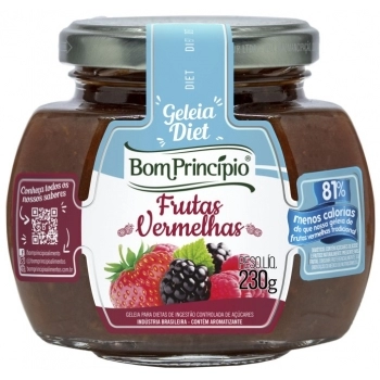 Geléia Diet De Frutas Vermelhas Bom Princípio 230g