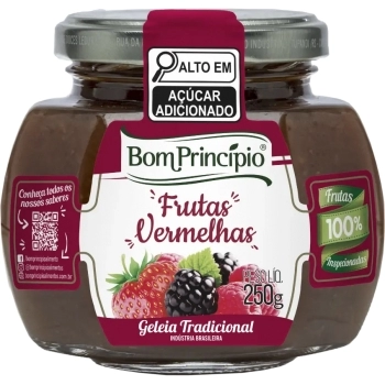 Geléia De Frutas Vermelhas Bom Princípio 250g