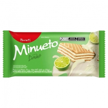 Biscoito Wafer Minueto Limão Parati 73g