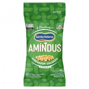 Amendoim Amindus Salgado Santa Helena 90g