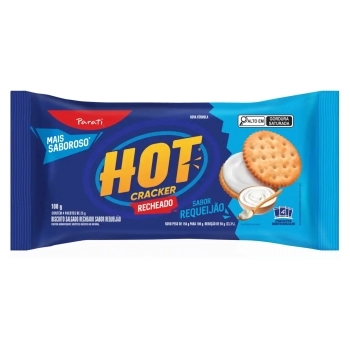 Biscoito Recheado Hot Cracker Requeijão Parati 100g