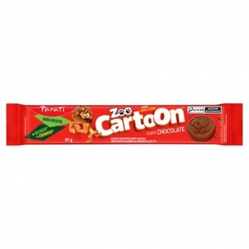 Biscoito Recheado Zoo Cartoon Chocolate Parati 85g