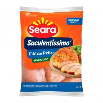Filé De Peito De Frango Temperado Seara 1Kg