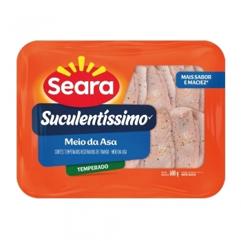 Meio Da Asa De Frango Temperado Seara 600g