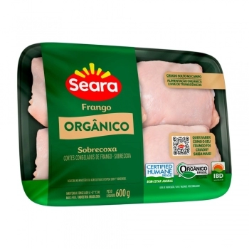 Sobrecoxa Seara Orgânico Bandeja 600g