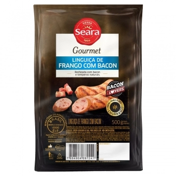 Linguiça Seara Gourmet Frango Bacon 500g