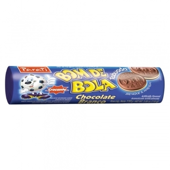 Biscoito Recheado Bom De Bola Chocolate Branco Parati 73g