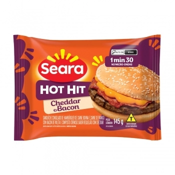 Hot Hit Cheddar E Bacon Seara 145g