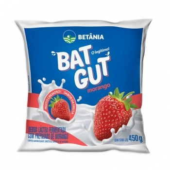 Bebida Láctea Fermentada Morango Bat Gut Betânia 450g