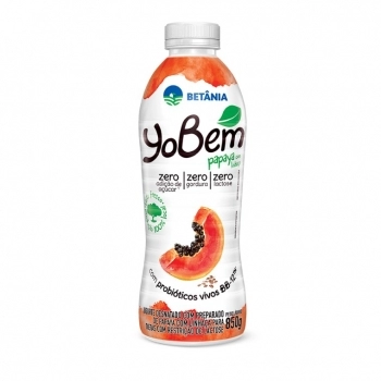 Yobem Triplo Zero Papaia Com Linhaça Betânia 800g