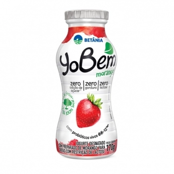Yobem Triplo Zero Morango Betânia 170g