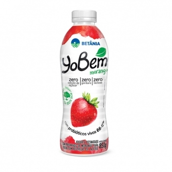 Yobem Triplo Zero Morango Betânia 800g