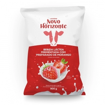 Bebida Láctea Morango Novo Horizonte 900ml