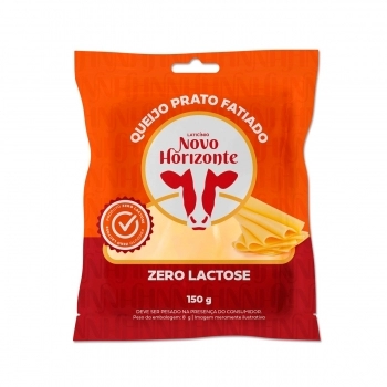 Queijo Prato Zero Lactose Novo Horizonte Fatiado 150g